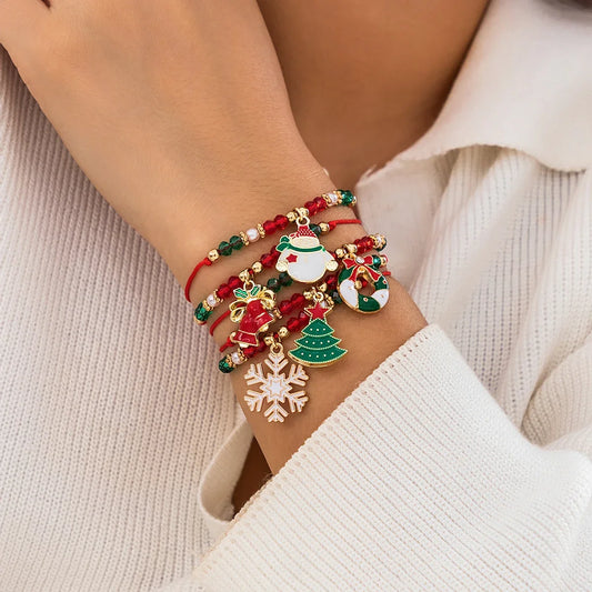 Snowy Christmas Charm Bracelets